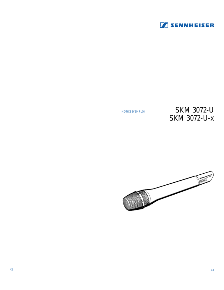 Notice d`emploi SKM 3072 U Notice d`emploi SKM 3072 U