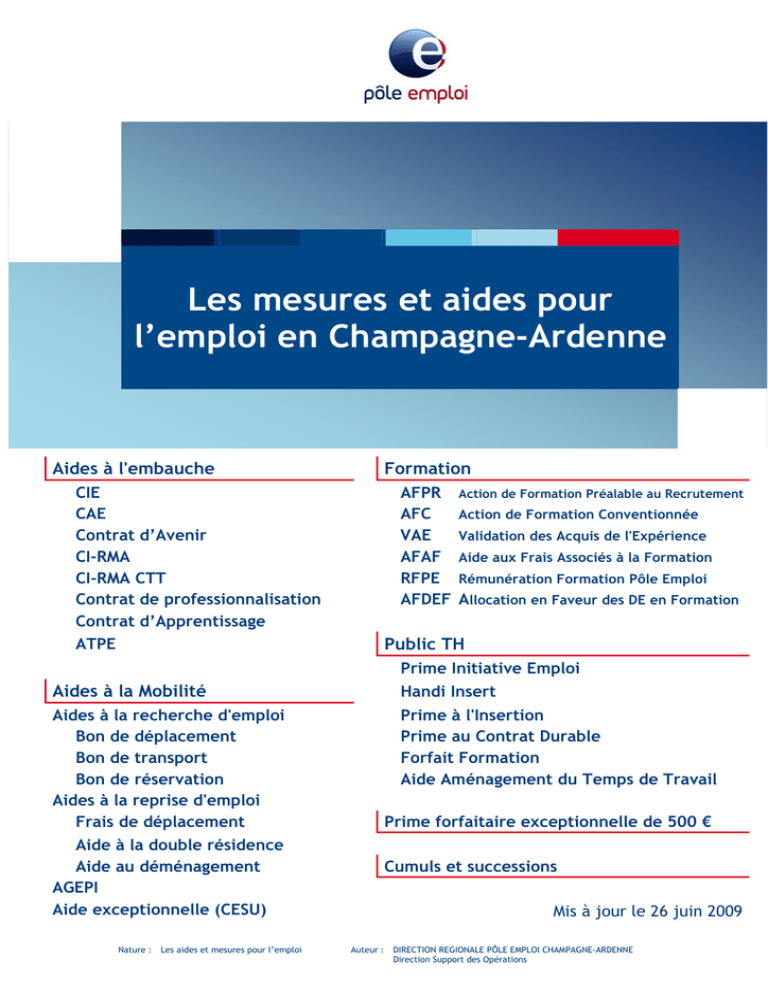 aides a la recherche d`emploi - Université de Reims Champagne aides a la recherche d`emploi - Université de Reims Champagne