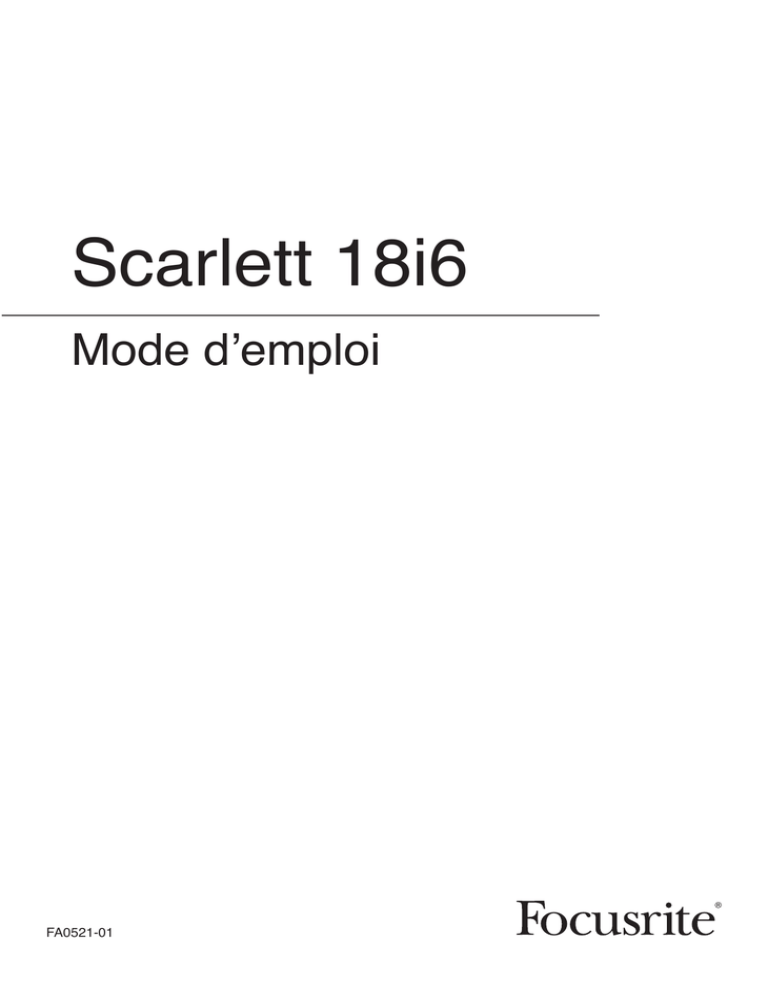 Scarlett 18i6 Scarlett 18i6