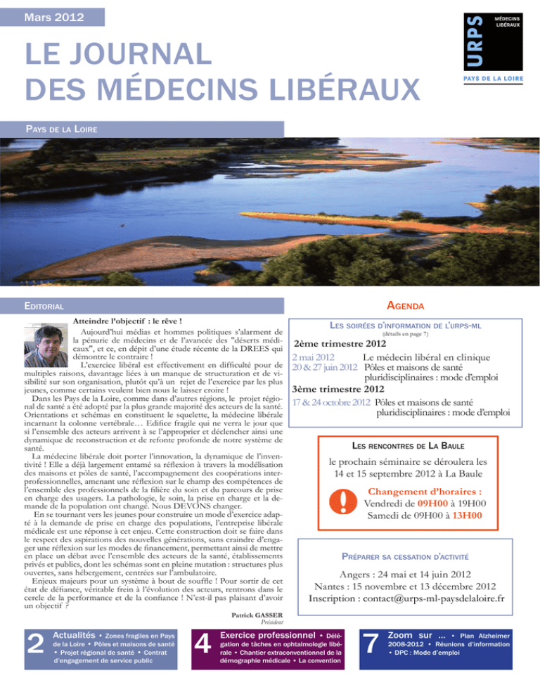 Télécharger le journal - URPS ML PAYS DE LA LOIRE Télécharger le journal - URPS ML PAYS DE LA LOIRE