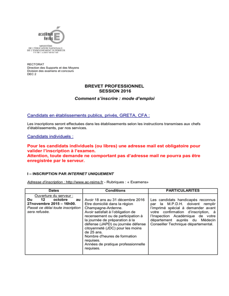 Mode d'emploi Mode d'emploi