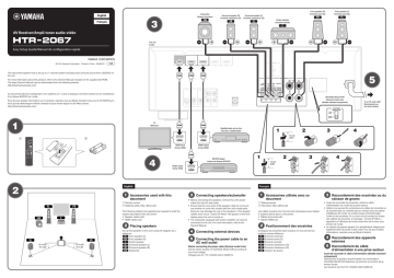 Yamaha HTR-2067 Setup Guide Yamaha HTR-2067 Setup Guide