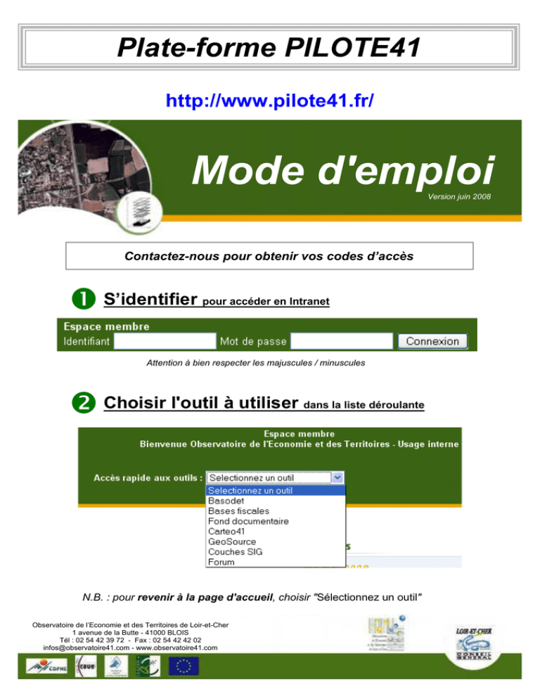 Mode d`emploi - observatoire41 Mode d`emploi - observatoire41