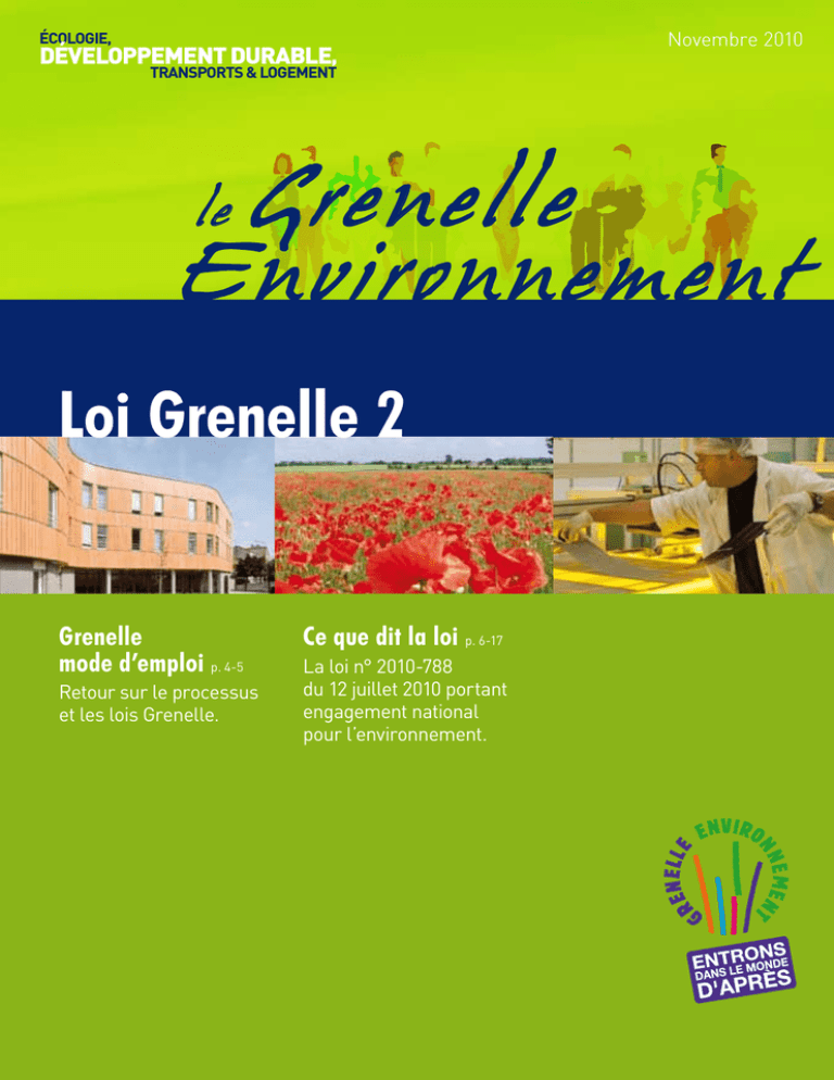 Loi Grenelle 2 - Ministère de l`écologie, du développement durable Loi Grenelle 2 - Ministère de l`écologie, du développement durable