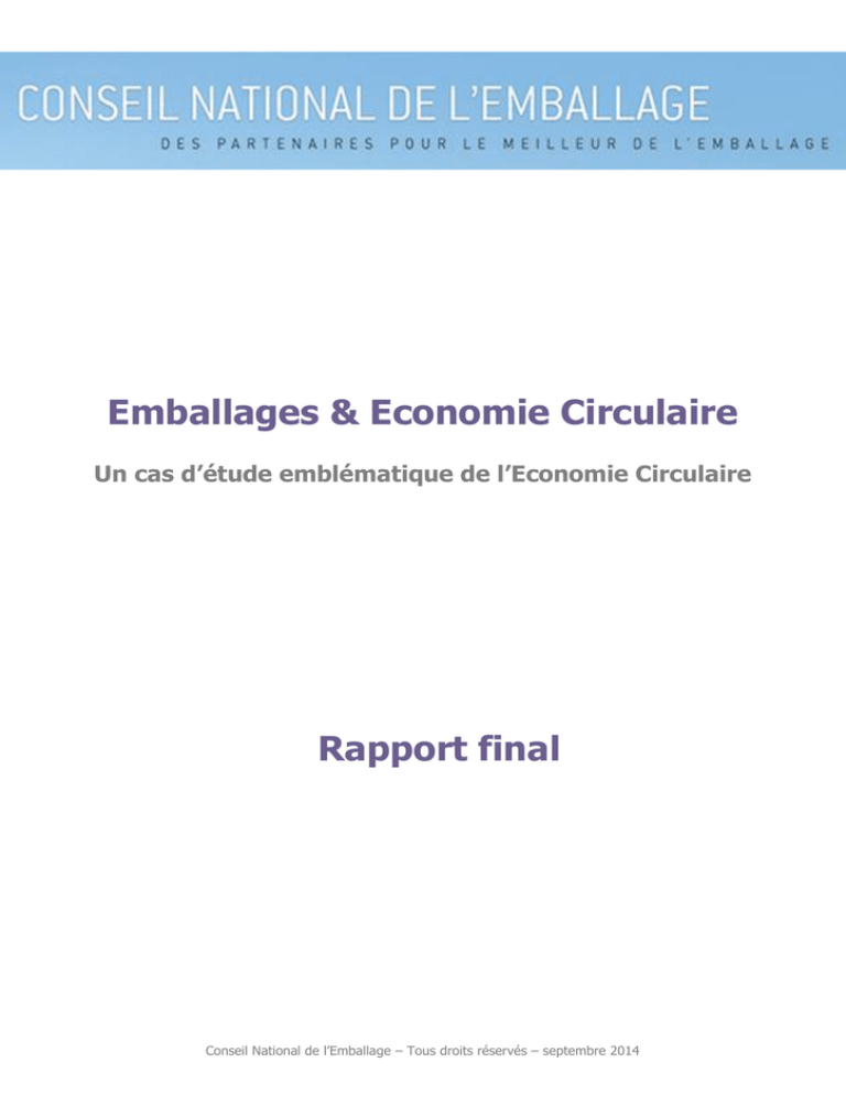 Emballages et Economie circulaire Emballages et Economie circulaire