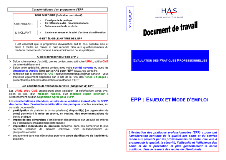 EPP enjeux et mode d`emploi EPP enjeux et mode d`emploi