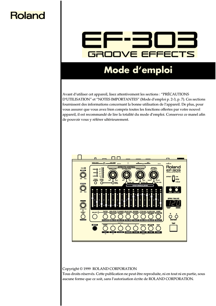 Roland Mode D Emploi Manualzz