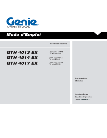 Mode d`Emploi GTH 4013 EX GTH 4017 EX GTH Mode d`Emploi GTH 4013 EX GTH 4017 EX GTH
