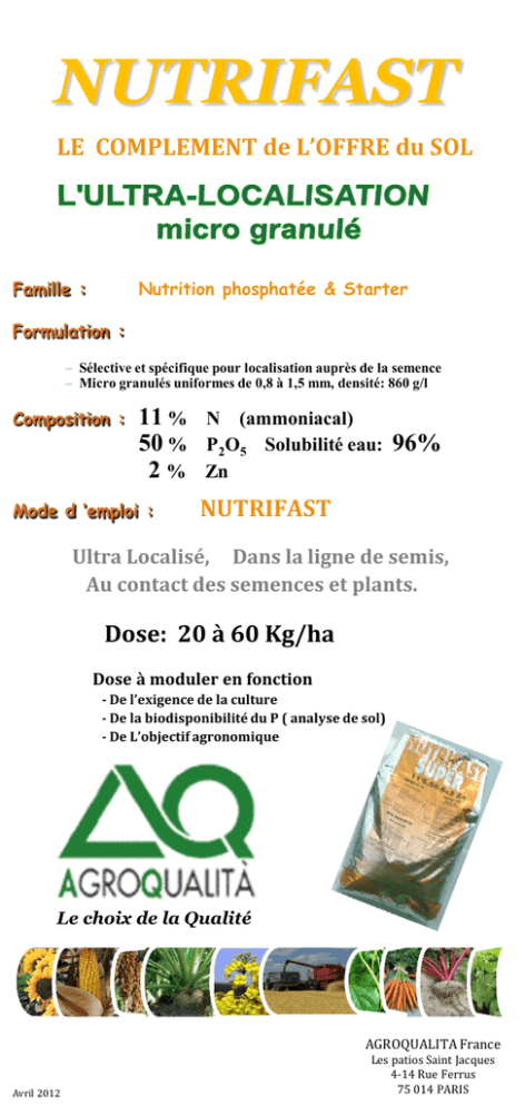 nutrifast - Agroqualita France nutrifast - Agroqualita France