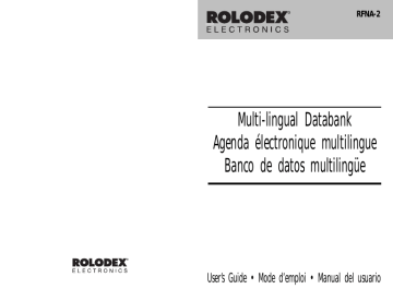 Multi-lingual Databank Agenda électronique multilingue Banco de | Manualzz Multi-lingual Databank Agenda électronique multilingue Banco de | Manualzz