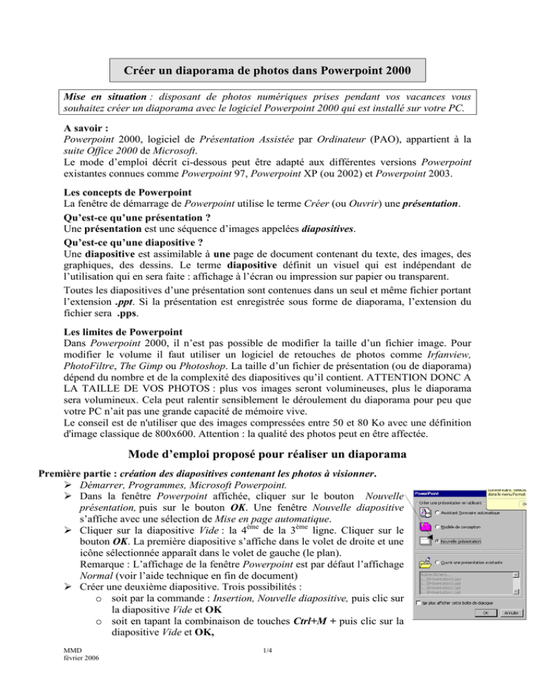 ME Diaporama Powerpoint 2000 ME Diaporama Powerpoint 2000
