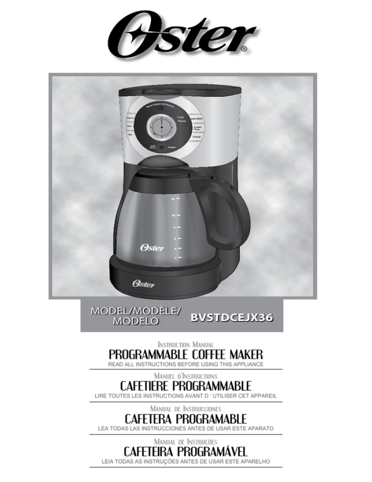 BVSTDCEJX36 Cafetera Programable de12 tazas BVSTDCEJX36 Cafetera Programable de12 tazas
