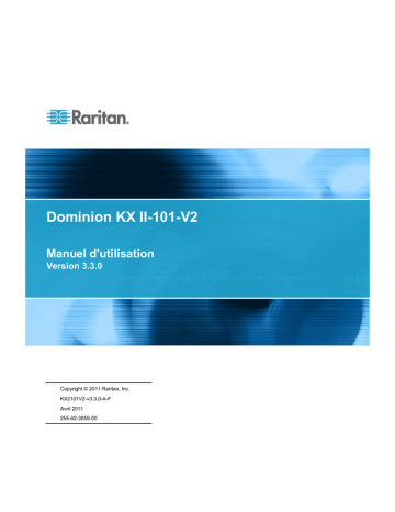 Manuel d`utilisation Dominion KX II-101-V2 | Manualzz