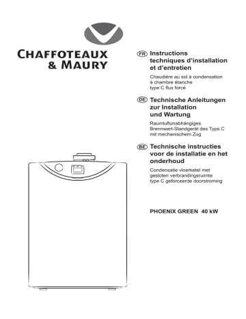 Instructions techniques d`installation et d`entretien Technische Instructions techniques d`installation et d`entretien Technische