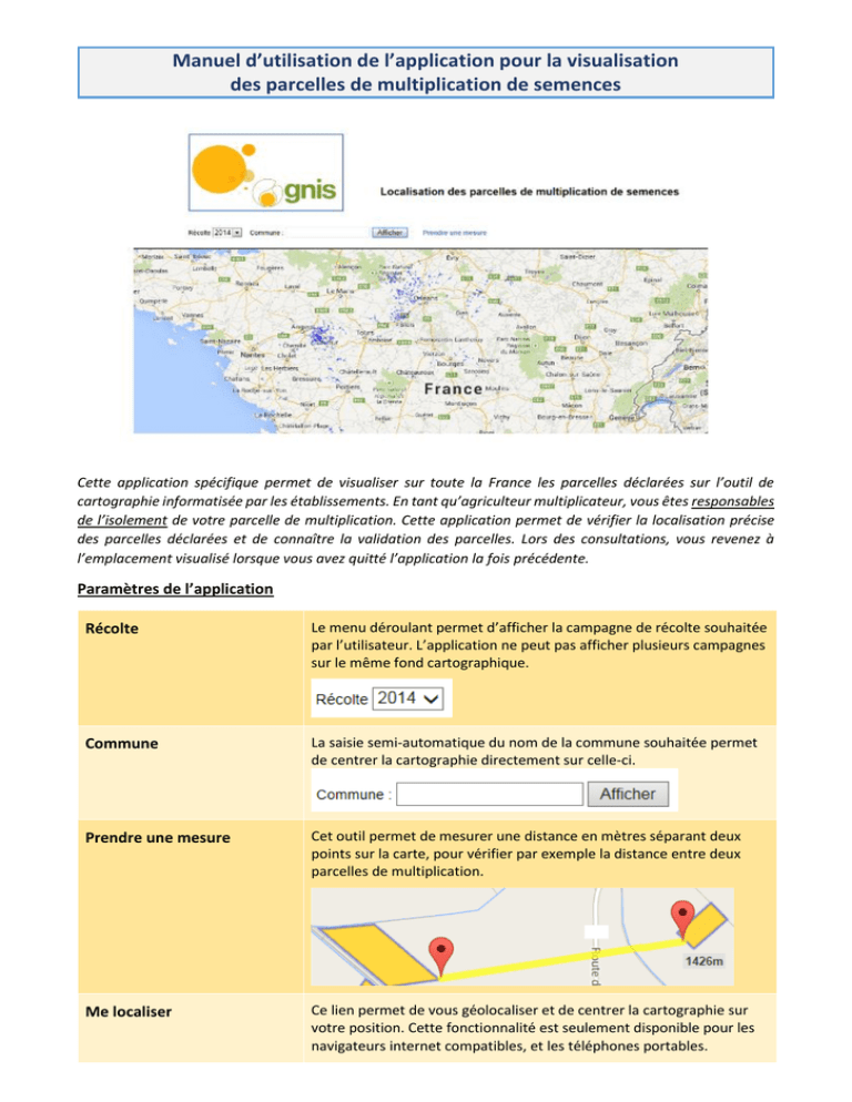 Manuel d`utilisation de l`application pour la visualisation des Manuel d`utilisation de l`application pour la visualisation des