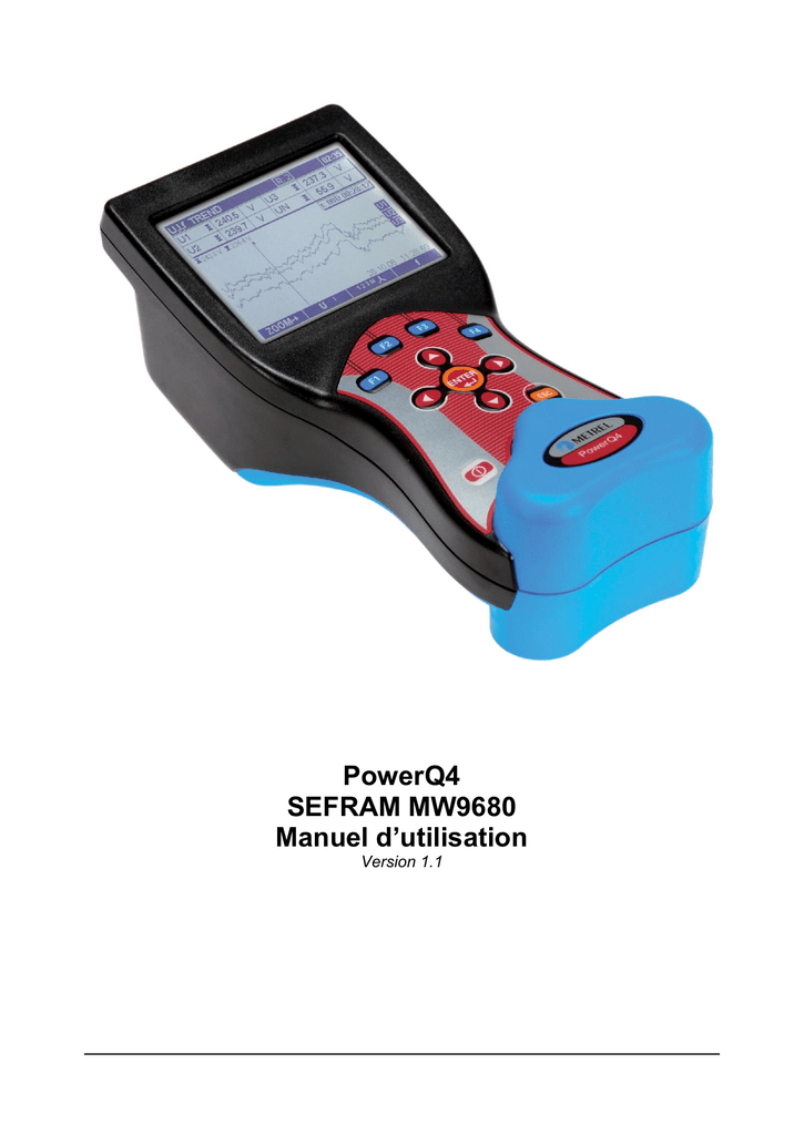 PowerQ4 SEFRAM MW9680 Manuel D Utilisation Manualzz