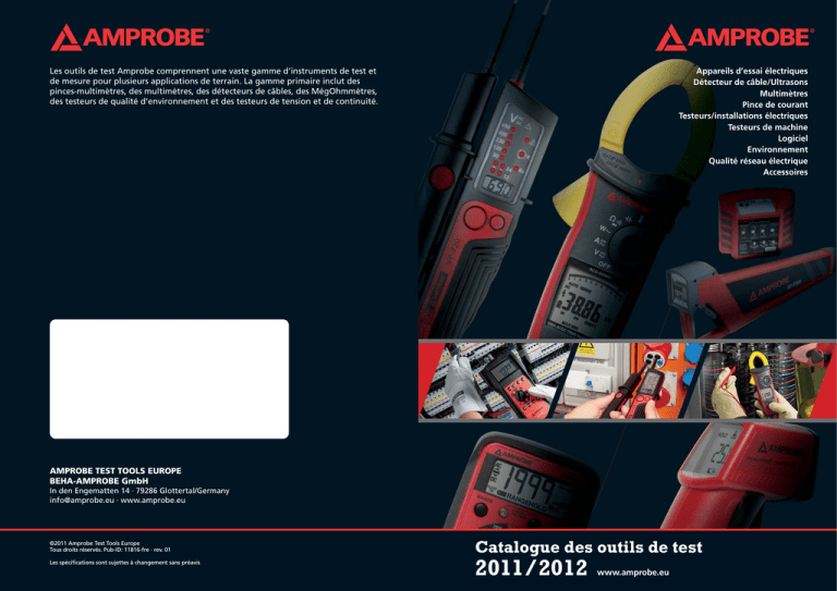 Catalogue Amprobe 2011+2012 Catalogue Amprobe 2011+2012