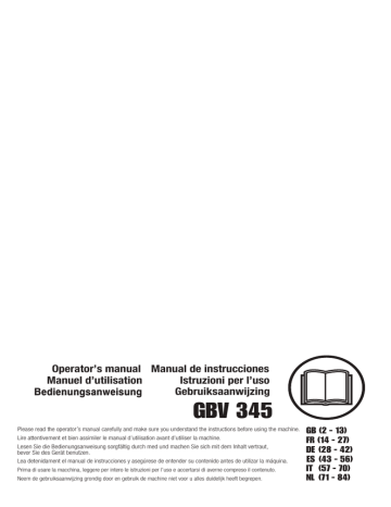 OM, McCulloch, GBV 345, 967167001, 2013-03, Blower OM, McCulloch, GBV 345, 967167001, 2013-03, Blower