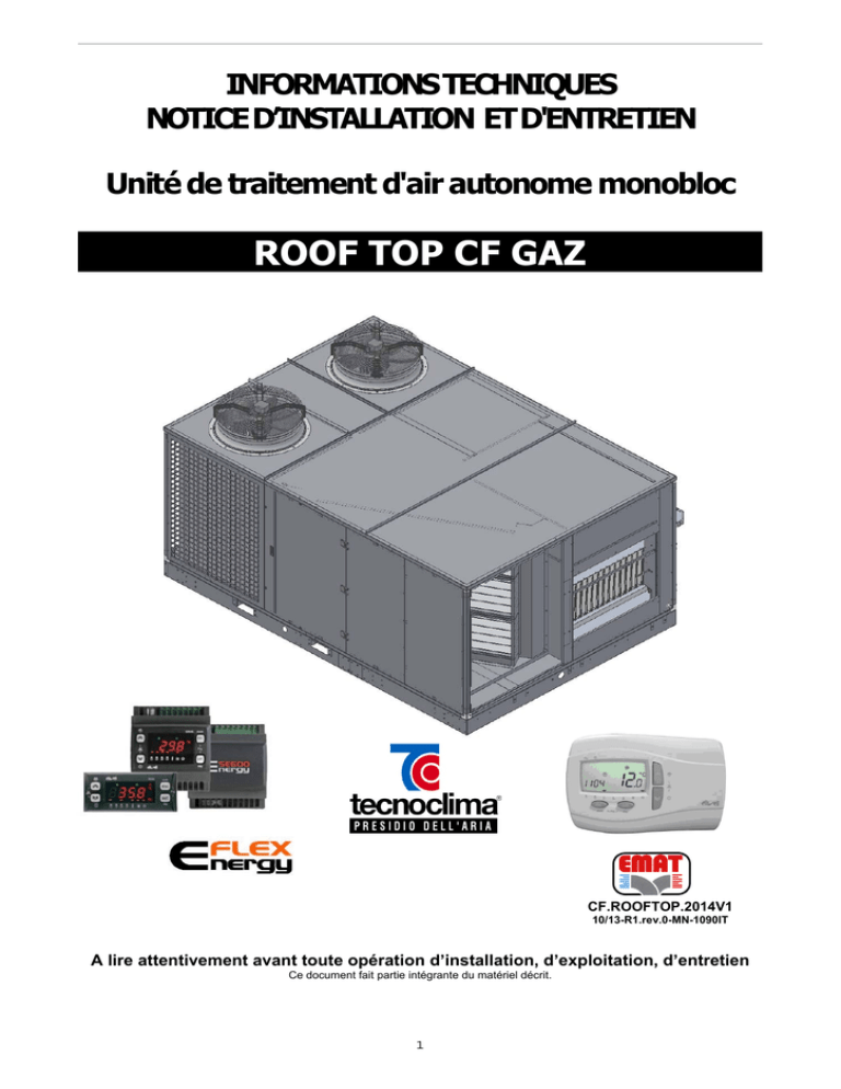 ROOF TOP CF GAZ ROOF TOP CF GAZ