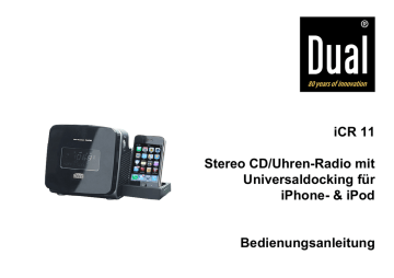 iCR 11 Stereo CD/Uhren-Radio mit Universaldocking für iPhone iCR 11 Stereo CD/Uhren-Radio mit Universaldocking für iPhone