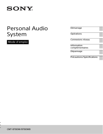Sony CMT-BT80WB Mode d'emploi | Manualzz Sony CMT-BT80WB Mode d'emploi | Manualzz