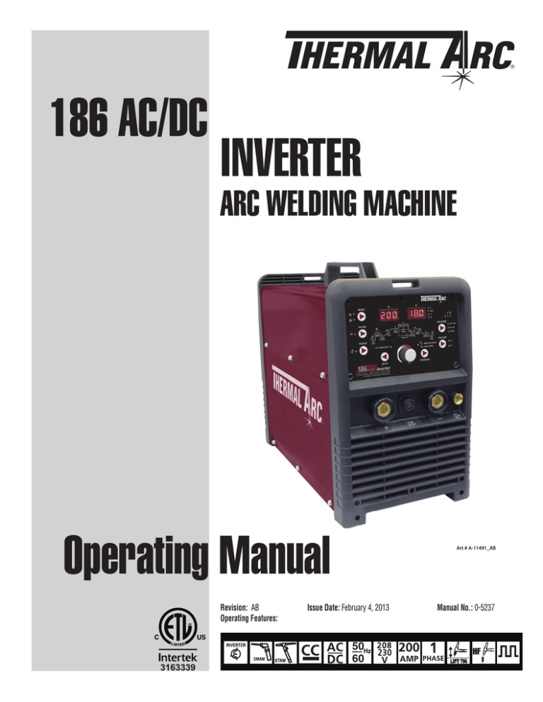 186 AC/DC Operating Manual Inverter 186 AC/DC Operating Manual Inverter