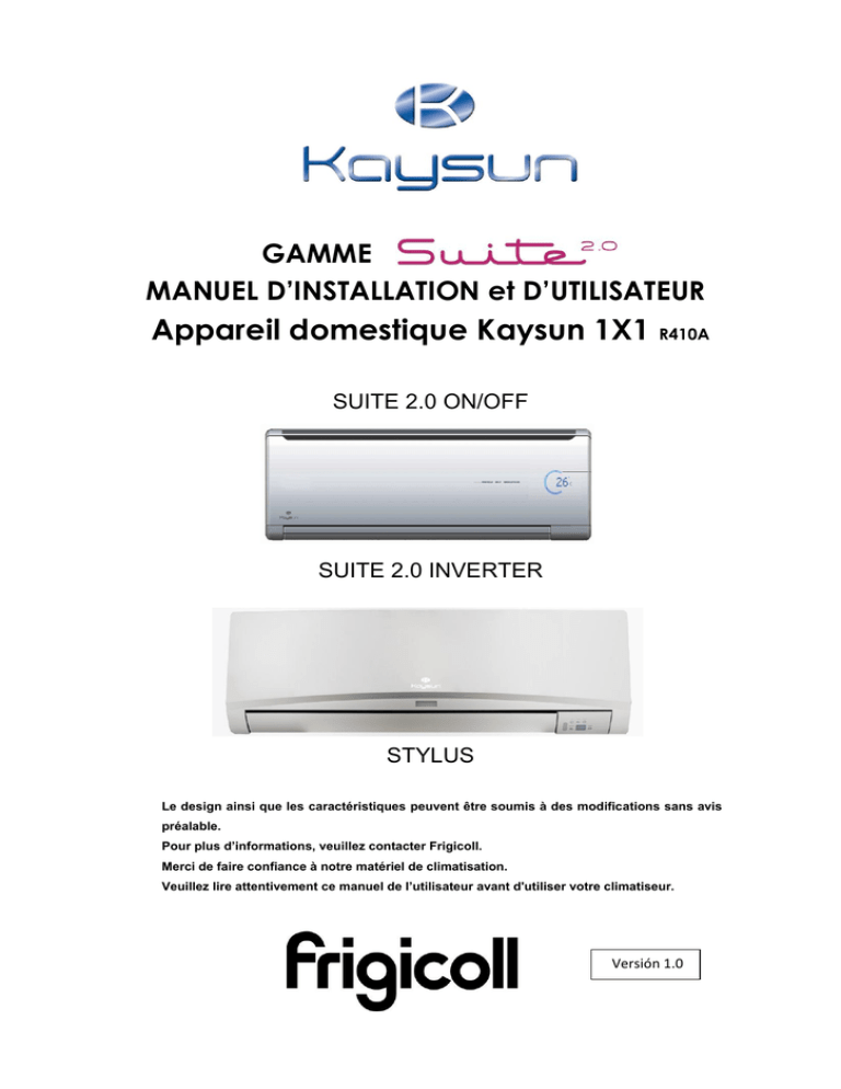 Manuel d`installation et de l`utilisateur SUITE Manuel d`installation et de l`utilisateur SUITE