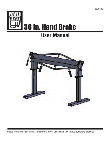 36 in. Hand Brake | Manualzz