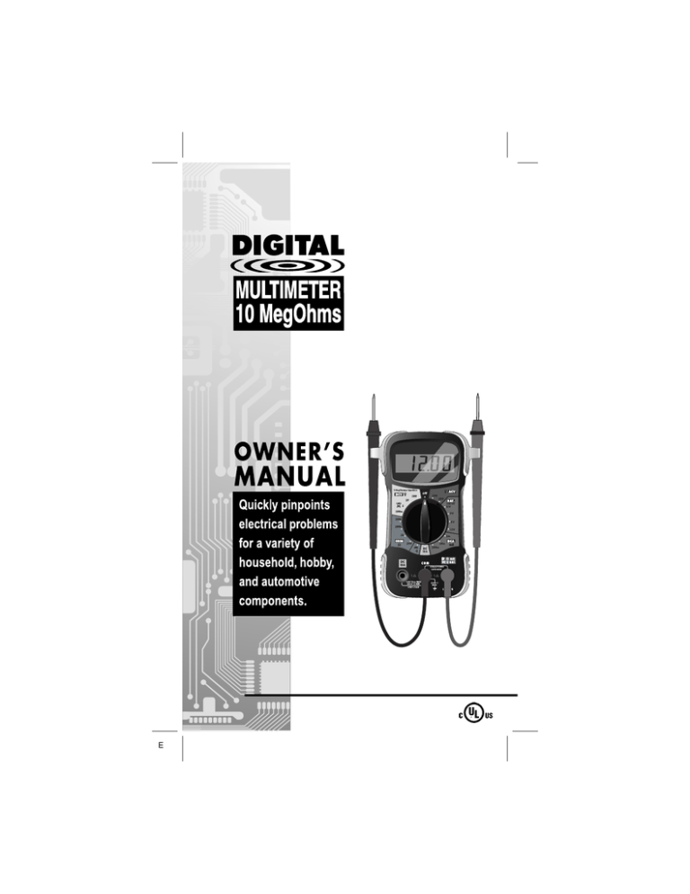 CATII 600V 315mA FUSED CATII 600V 315mA FUSED