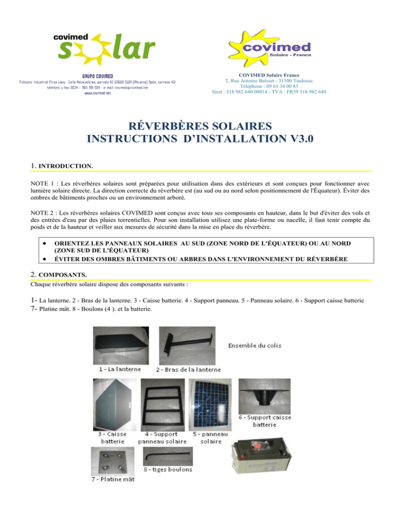 réverbères solaires instructions d`installation v3.0 réverbères solaires instructions d`installation v3.0