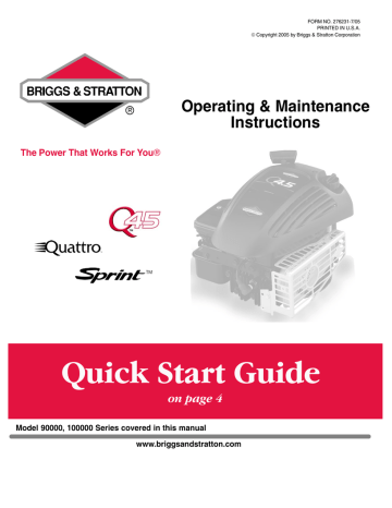 Briggs & Stratton 11A-584E765 Push Lawn Mower Operating & Maintenance Instructions | Manualzz