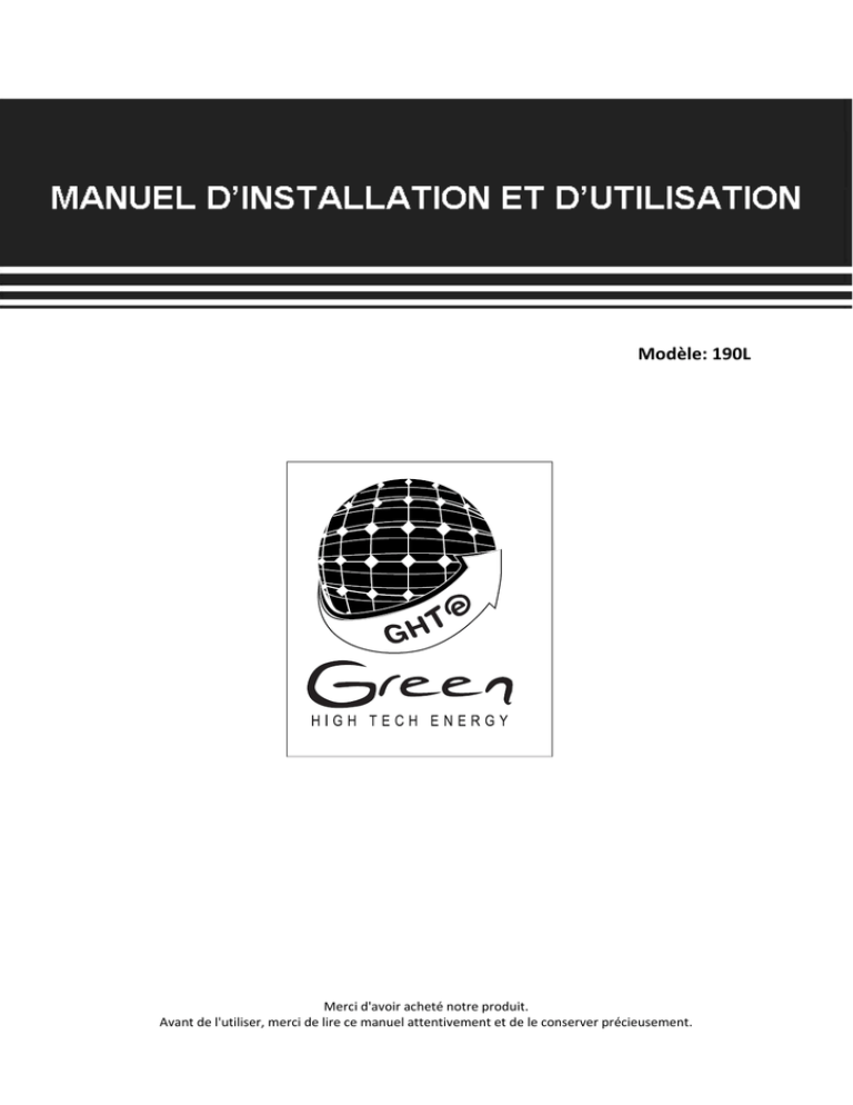 Manuel d`installation Manuel d`installation