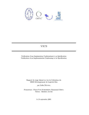 Vérification d`une Implantation Conformément `a sa Spécification Vérification d`une Implantation Conformément `a sa Spécification