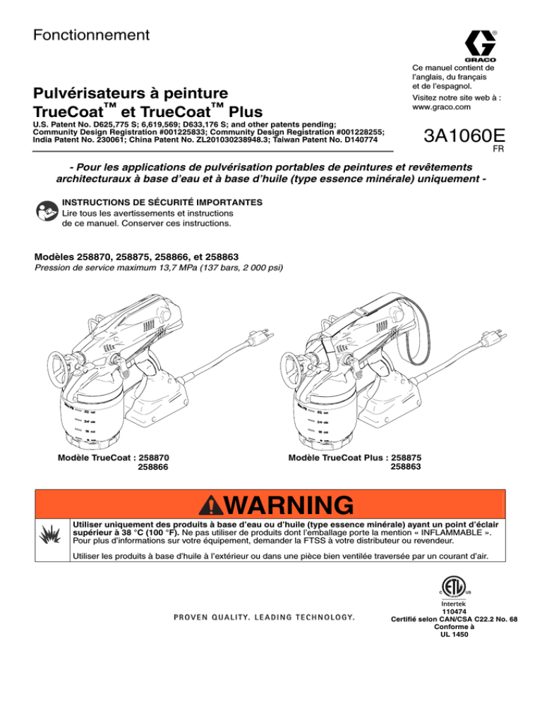3A1060E - TrueCoat and TrueCoat Plus Operation, French 3A1060E - TrueCoat and TrueCoat Plus Operation, French