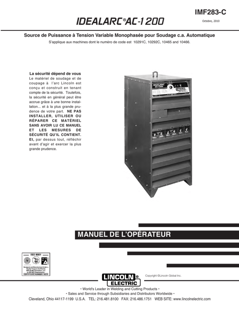 IDEALARC AC-1200 IDEALARC AC-1200