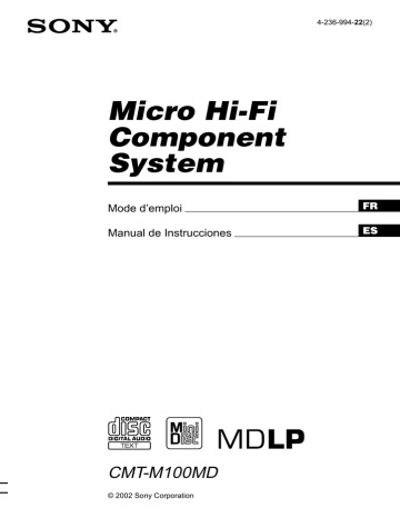 Sony CMT-M100, CMT-M100MD Operating instructions Sony CMT-M100, CMT-M100MD Operating instructions