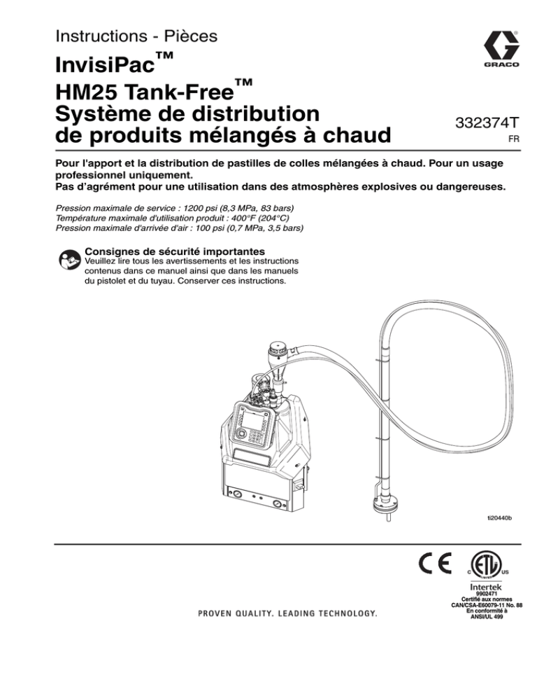 332374T - InvisiPac HM25 Tank-Free Hot Melt Delivery 332374T - InvisiPac HM25 Tank-Free Hot Melt Delivery