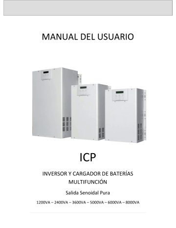 ICP | ICP-2K4-24 | ICP-3K6-24 | ICP-6K-48 | ICP-5K-24 | ICP-1K2-12 | ICP-8K-48 | Manual de usuario | MANUAL DEL USUARIO | Manualzz