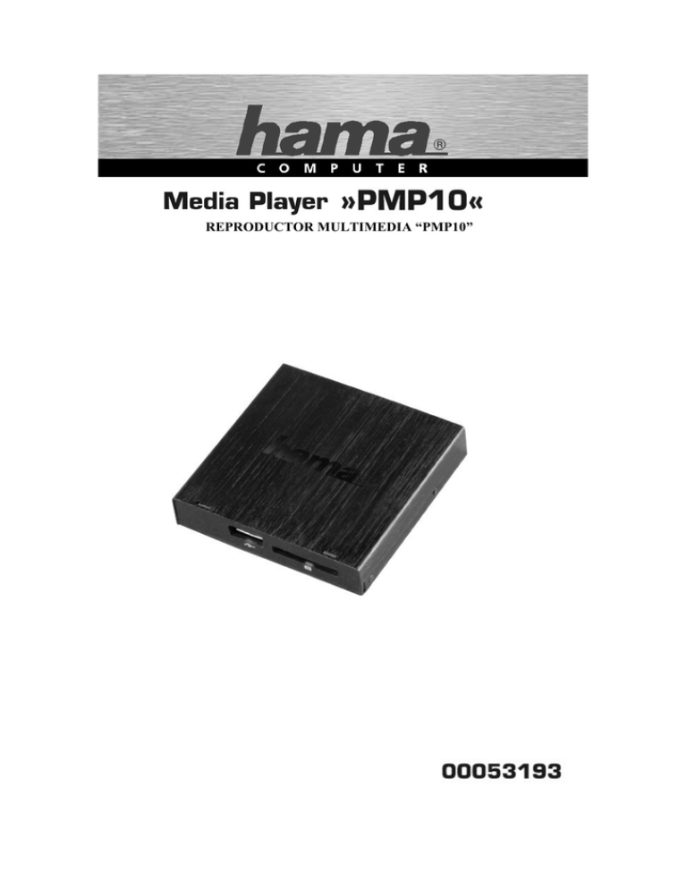 Hama 00053193 Owner's manual Hama 00053193 Owner's manual