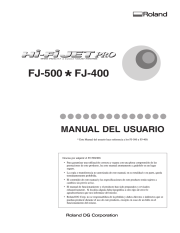 Roland FJ-400 Manual de usuario | Manualzz