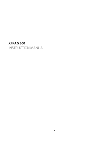xfrag 360 | Manualzz xfrag 360 | Manualzz
