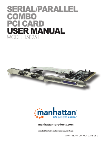 serial/parallel combo pci card user manual serial/parallel combo pci card user manual