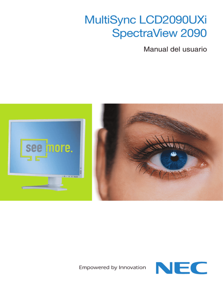 NEC SpectraView® 2090, MultiSync® LCD2090UXi Owner's manual NEC SpectraView® 2090, MultiSync® LCD2090UXi Owner's manual