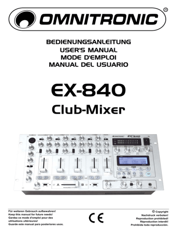 MANUAL DEL USUARIO EX-840 Club | Manualzz