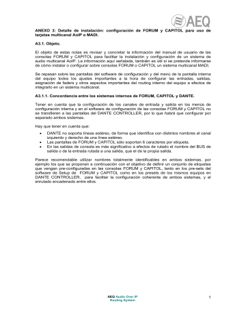 Anexo 3 al Manual de Usuario AEQ AoIP Anexo 3 al Manual de Usuario AEQ AoIP