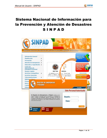 Manual De Usuario Sistema De Informaci N Sinpad Manualzz