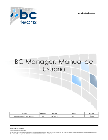 BC Manager. Manual de Usuario | Manualzz