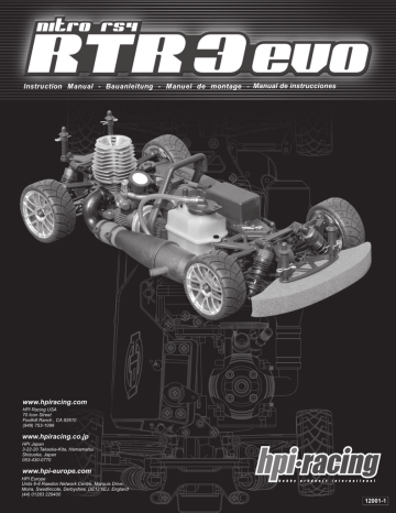 HPI Racing Nitro rs4 RTR 3 Evo User's Manual | Manualzz HPI Racing Nitro rs4 RTR 3 Evo User's Manual | Manualzz