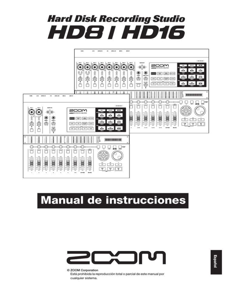 Zoom HD8, HD16 User guide Zoom HD8, HD16 User guide