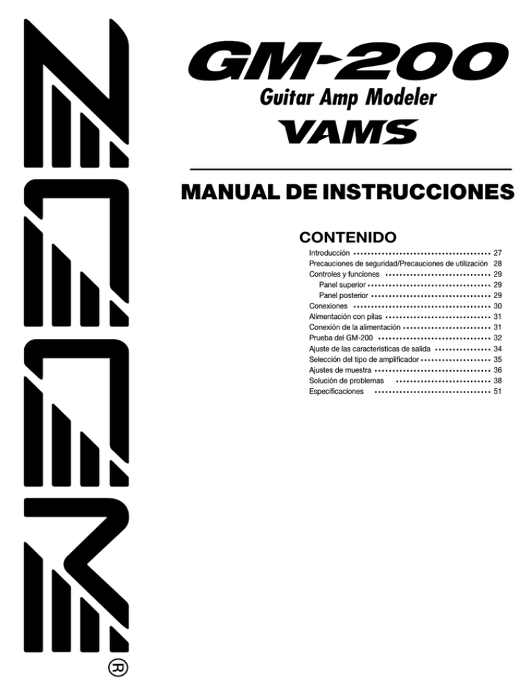 MANUAL DE INSTRUCCIONES MANUAL DE INSTRUCCIONES